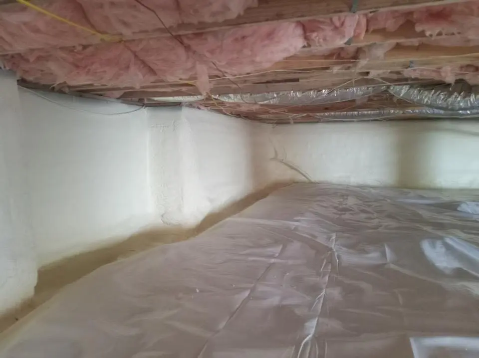 Crawl space encapsulation with closed-cell spray foam for Attic Insulation in Hanover